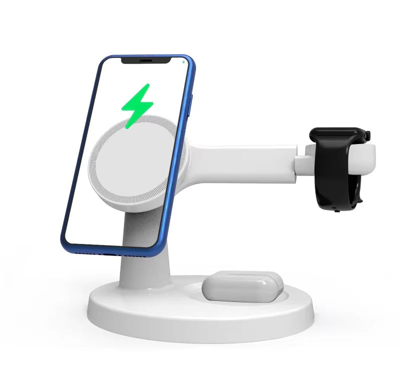 3 in 1 Magnetic Wireless Charger Stand for Magsafe Iphone 16 15 14 13 Pro Max Apple Watch 9 8 Airpods Pro Fast Charging Station