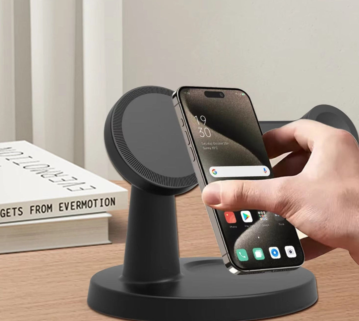 3 in 1 Magnetic Wireless Charger Stand for Magsafe Iphone 16 15 14 13 Pro Max Apple Watch 9 8 Airpods Pro Fast Charging Station